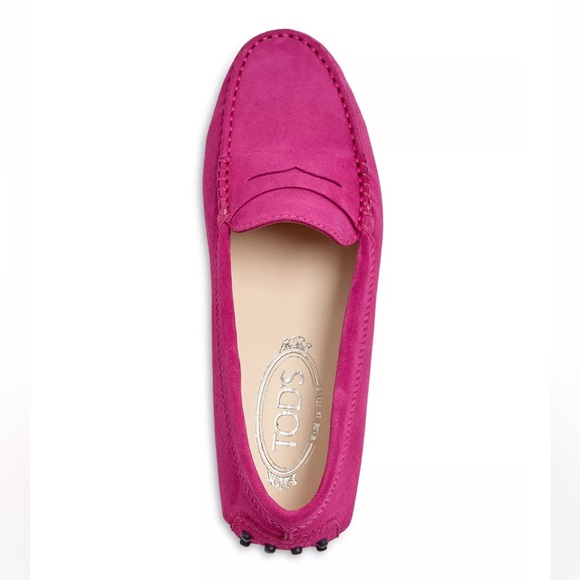 Tod's Gommino Driving Shoes Pink Suede - Picture 1 of 13